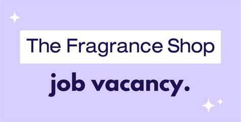 the perfume shop jobs vacancies.